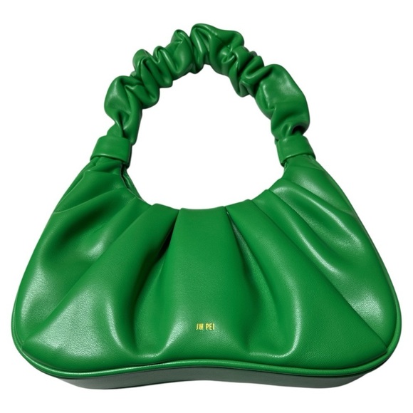 JW PEI Gabbi Green Ruched Vegan Hobo Bag - Picture 2 of 11